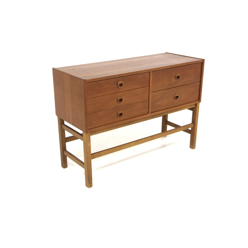 Vintage teak and oak chest of drawers, Sweden 1960