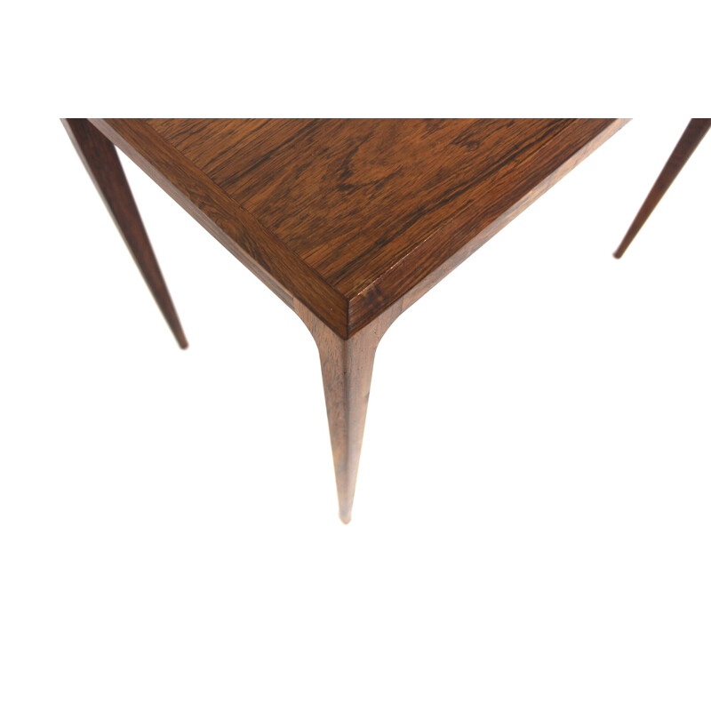 Table d'appoint vintage en palissandre par Johannes Andersen pour Silkeborg, Danemark 1960