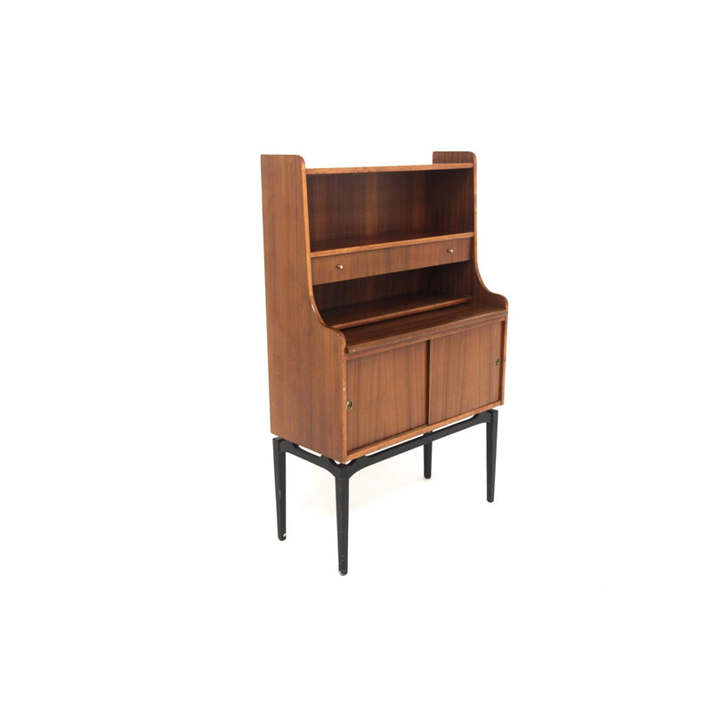 Vintage mahogany secretary desk, Sweden 1960