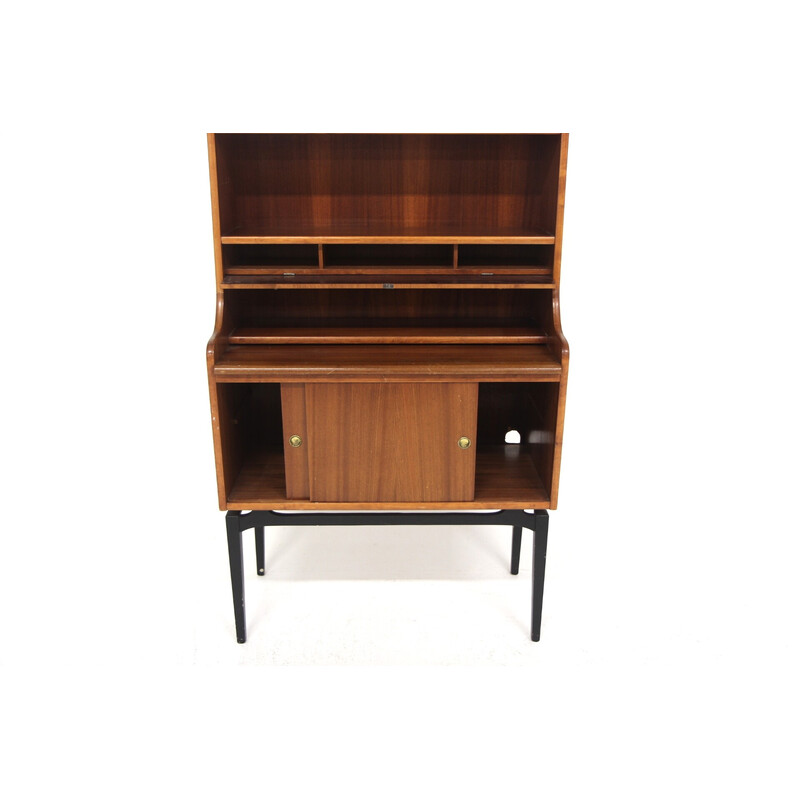 Vintage mahogany secretary desk, Sweden 1960