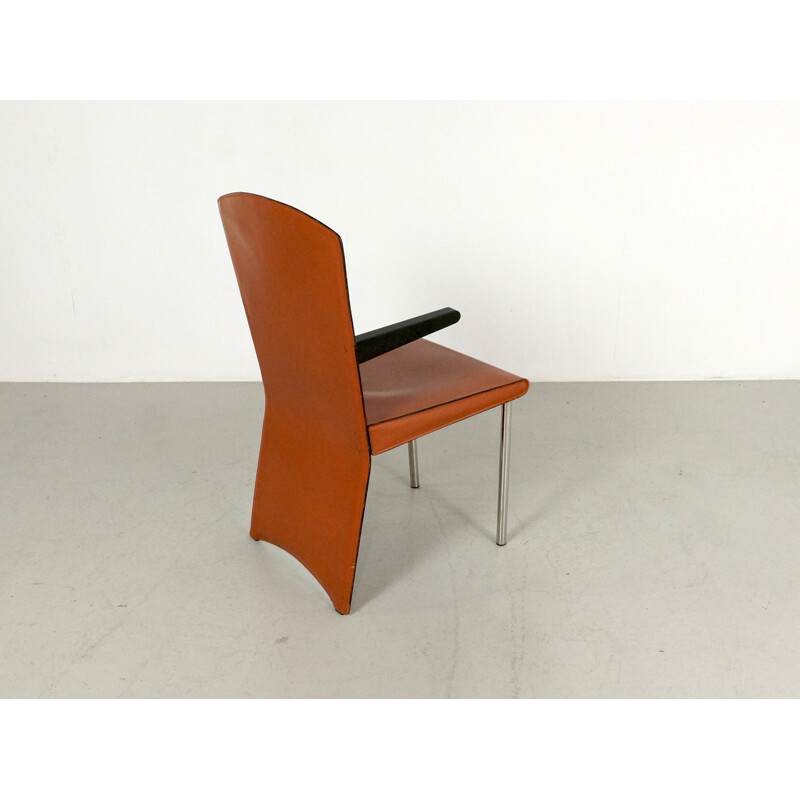 Armida cognac leather Dining Chairs by Andrea Branzi for Zanotta - 1980s