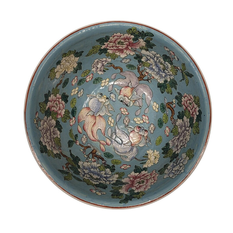 Aquário "Famille Rosa" vintage em porcelana chinesa, China 1900