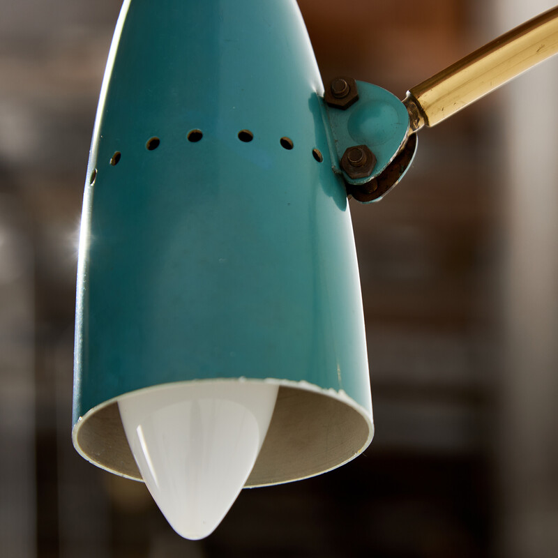 Messing-Metall-Lampe von Rupert Nikoll, Österreich 1950