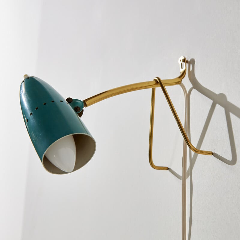Messing-Metall-Lampe von Rupert Nikoll, Österreich 1950