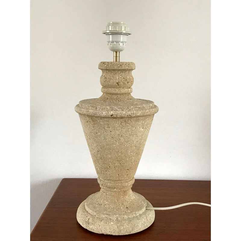 Lampe vintage en pierre du Gard, 1970