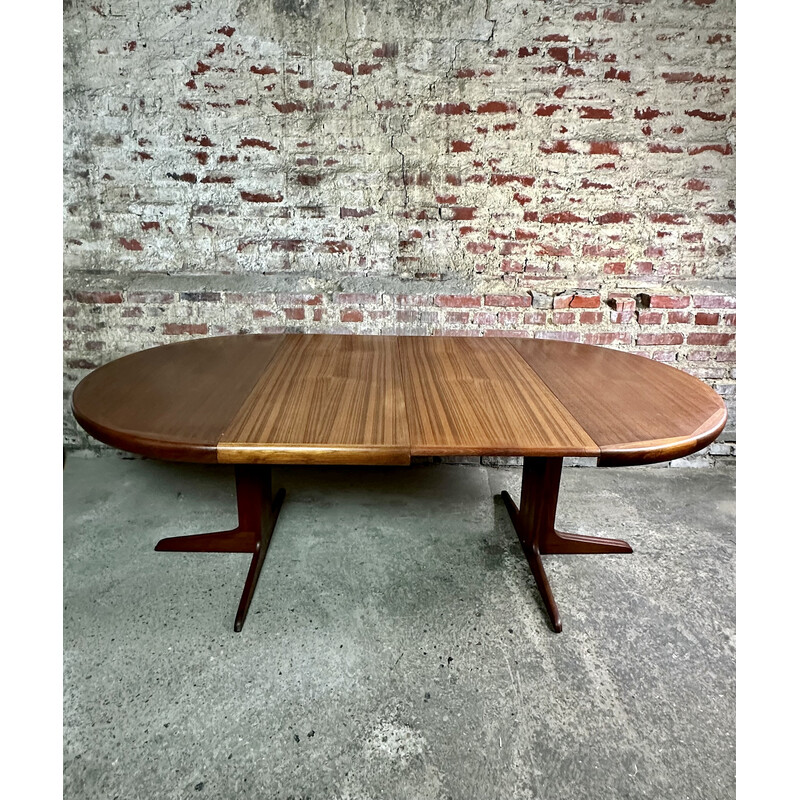 Runder Vintage-Tisch aus Teakholz mit Verlängerungen für VV Möbler, Dänemark 1960