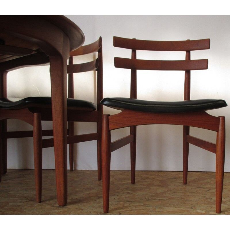 Extending dining set by Poul Hundevad for Soro - 1960s