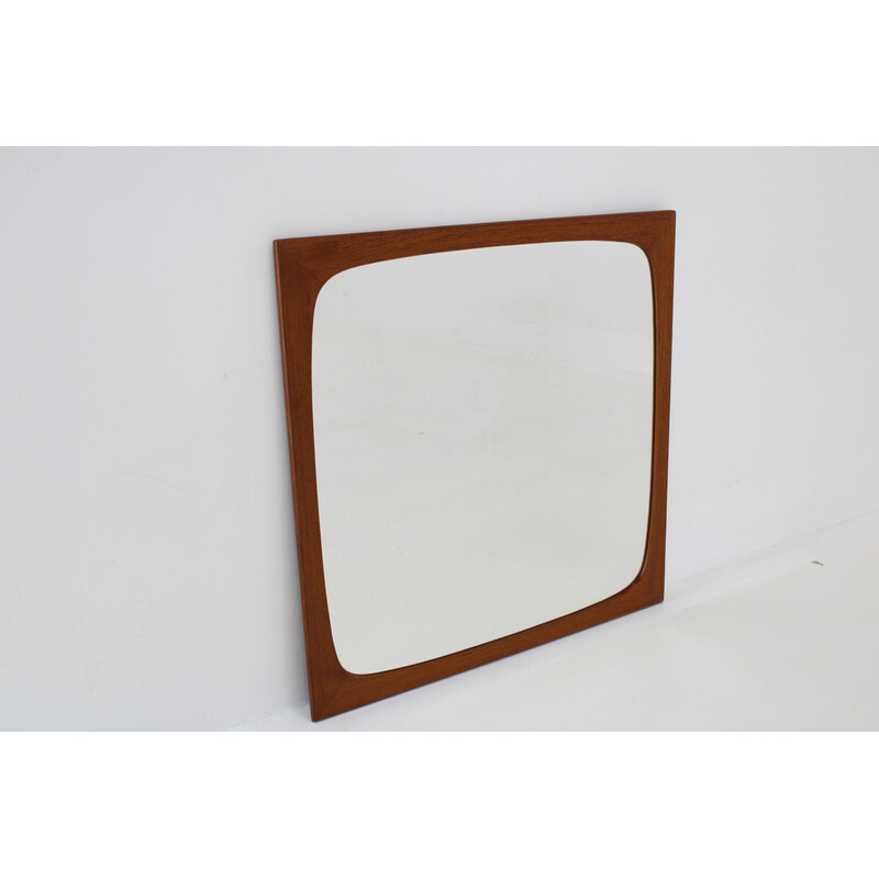 Vintage teak frame mirror, Denmark 1960