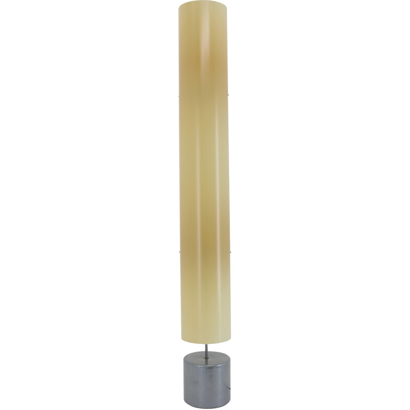 Vintage floor lamp with plastic shade, Italy 1980