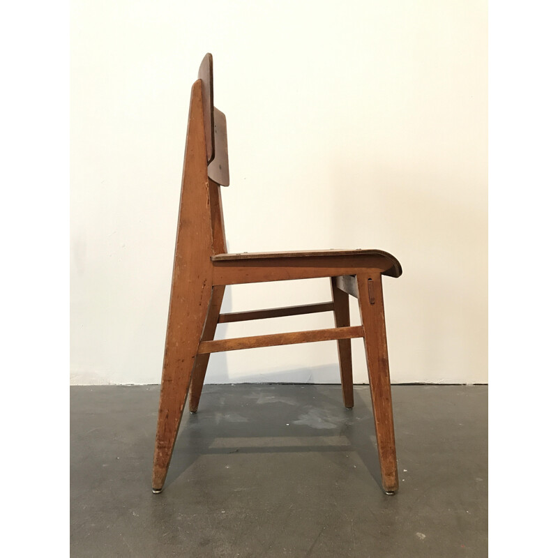 Chaise "tout bois" par Jean Prouvé - 1940