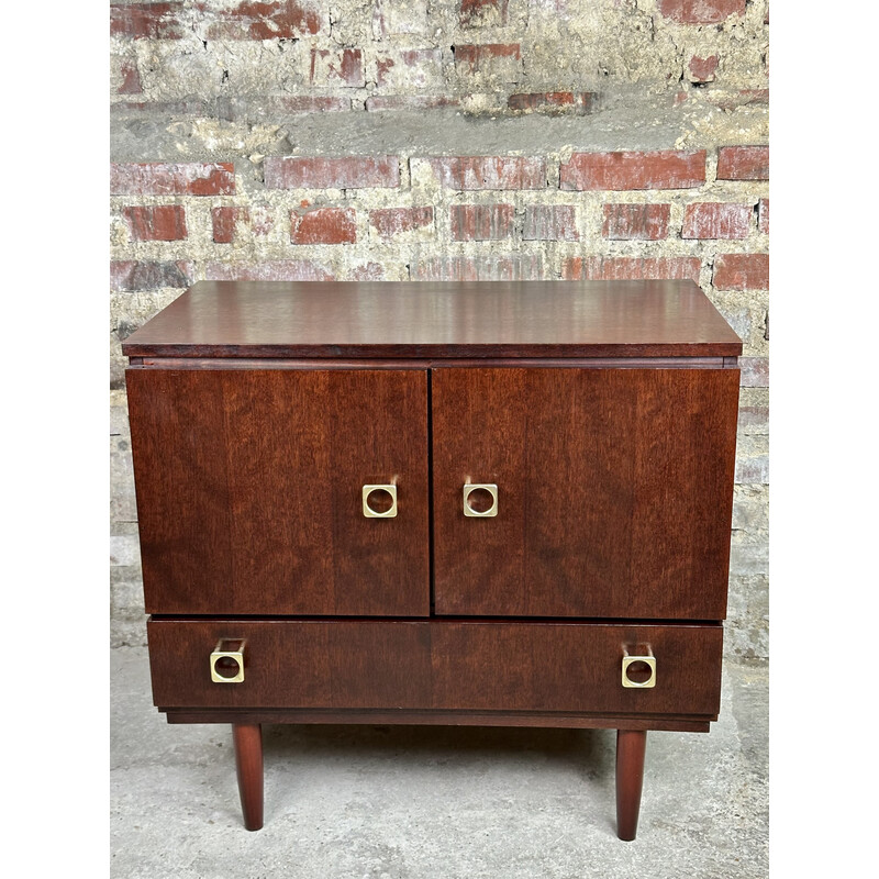 Vintage mahogany storage unit, Denmark 1950