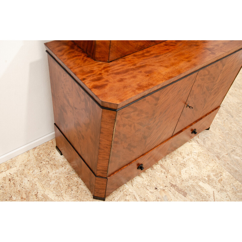 Vintage Art Deco sideboard in solid wood and walnut veneer, Czechoslovakia 1930