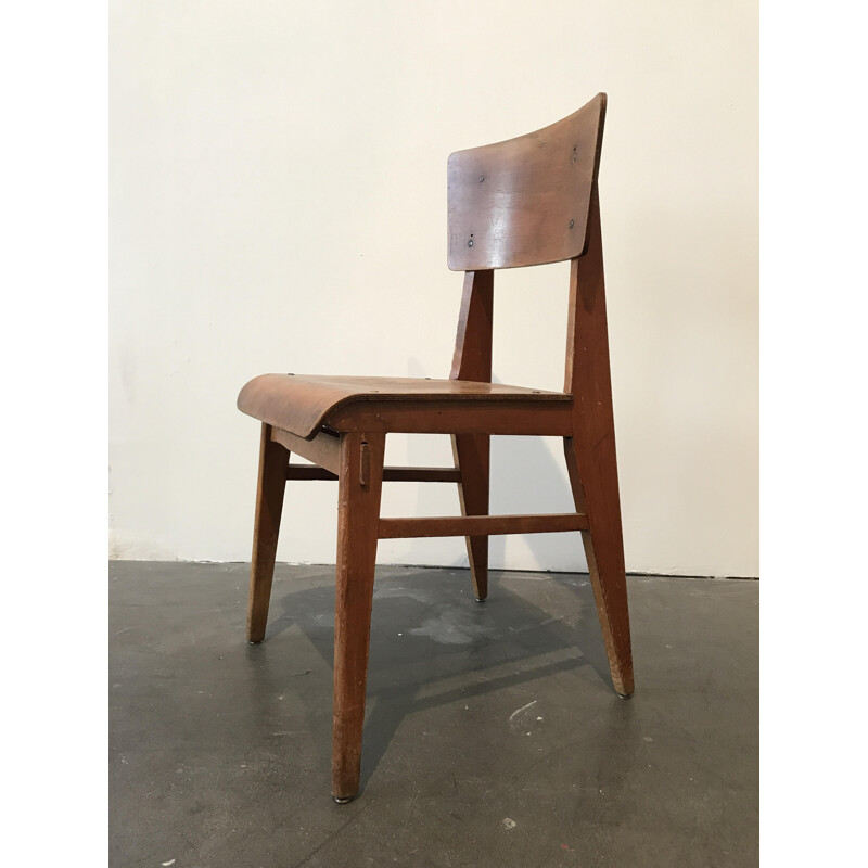 Chaise "tout bois" par Jean Prouvé - 1940