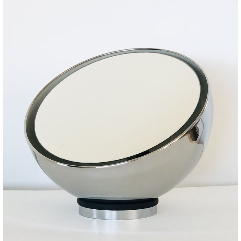 Vintage Eyeball mirror table lamp, Italy 1970