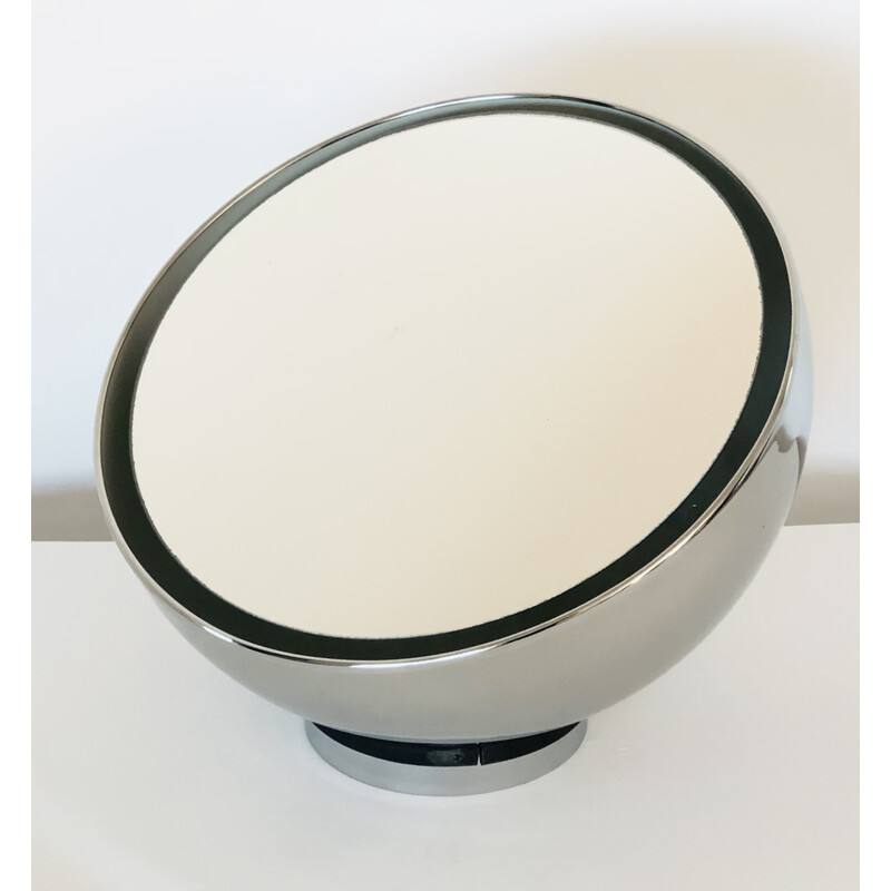 Vintage Eyeball mirror table lamp, Italy 1970