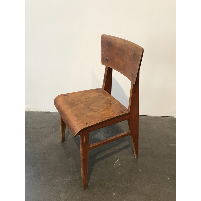Chaise "tout bois" par Jean Prouvé - 1940
