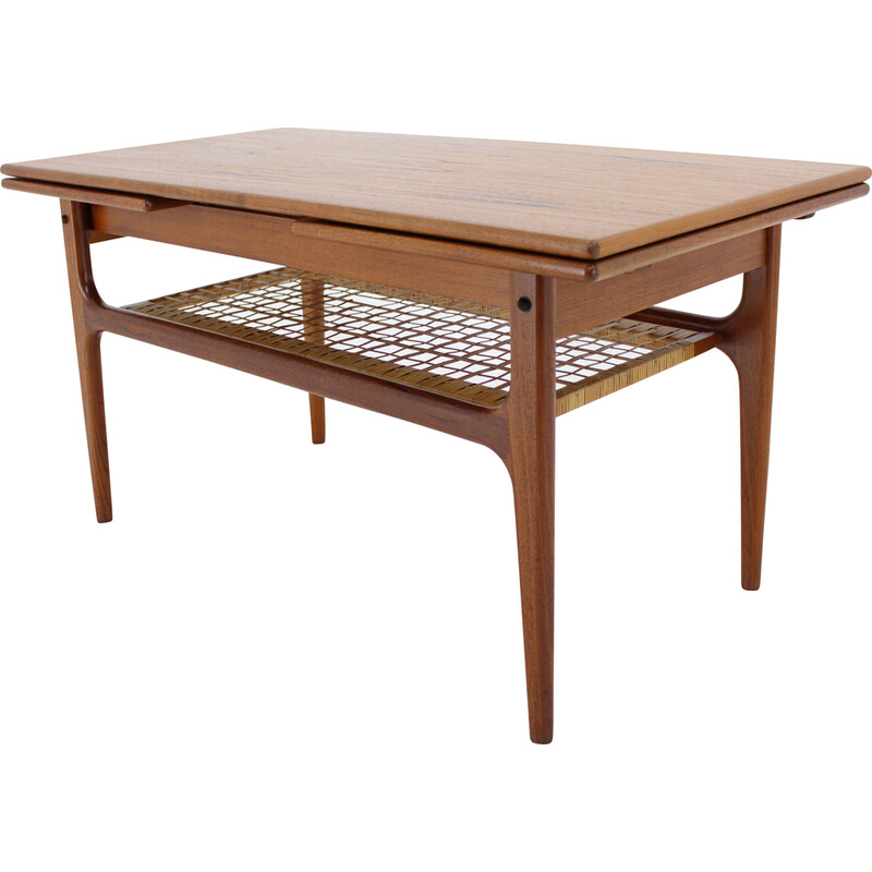 Vintage extendable teak coffee table, Denmark 1960