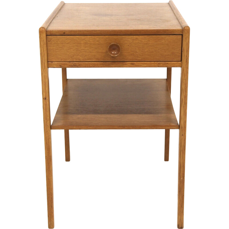 Vintage teak and oak bedside table, Sweden 1960