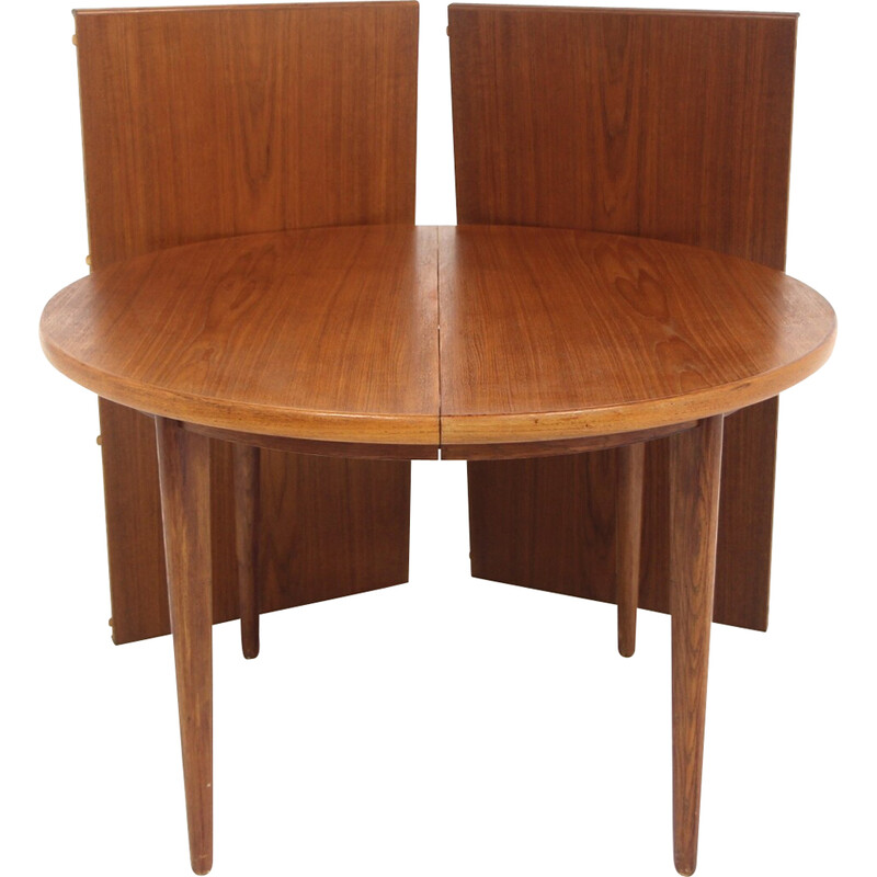 Vintage teak dining table with 2 extensions, Sweden 1960