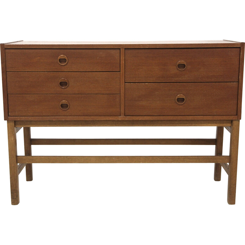 Vintage teak and oak chest of drawers, Sweden 1960