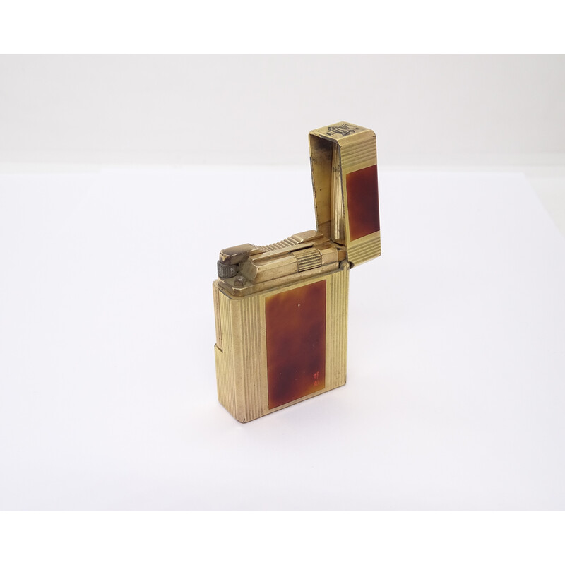 Luxury vintage lighter plated in yellow gold for La Maison S.t. Dupont