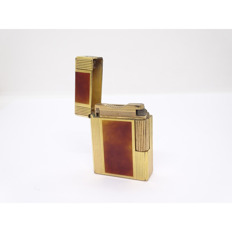 Luxuriöses Vintage-Feuerzeug mit Gelbgoldüberzug für La Maison S.t. Dupont