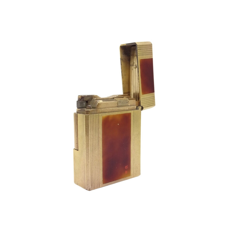 Luxury vintage lighter plated in yellow gold for La Maison S.t. Dupont