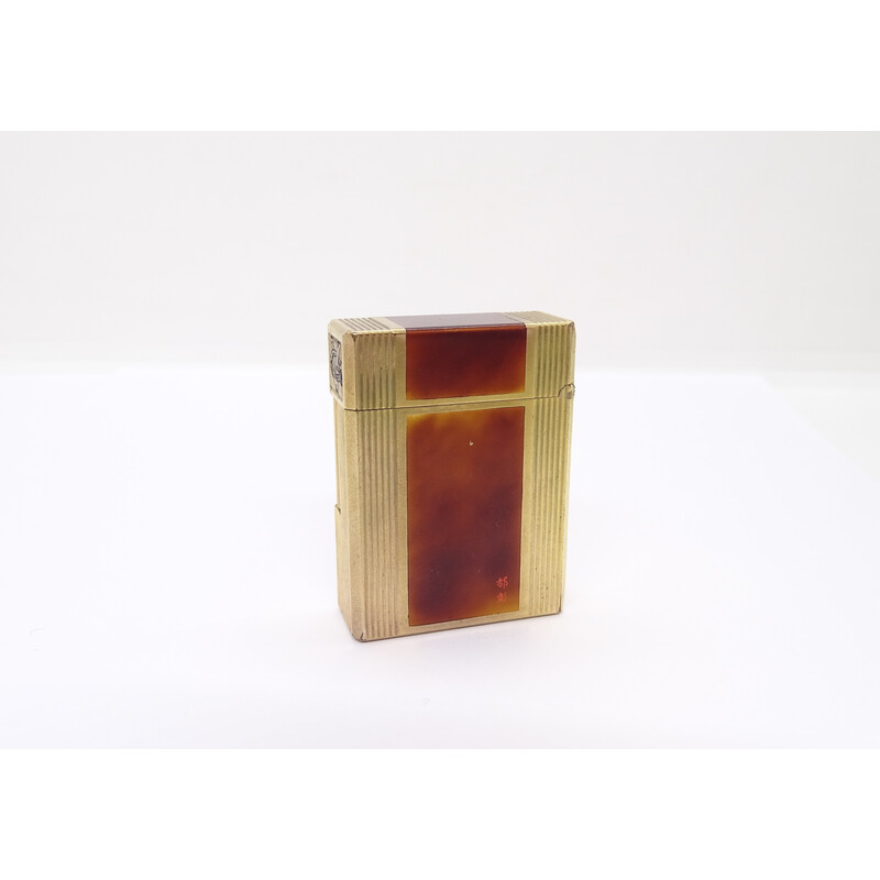 Luxury vintage lighter plated in yellow gold for La Maison S.t. Dupont