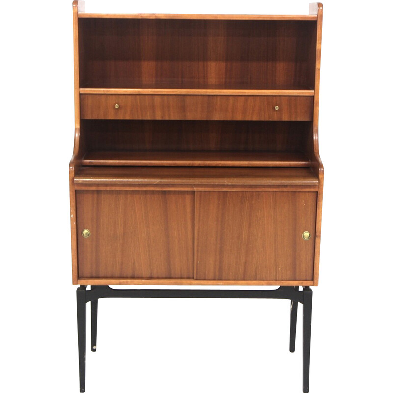 Vintage mahogany secretary desk, Sweden 1960