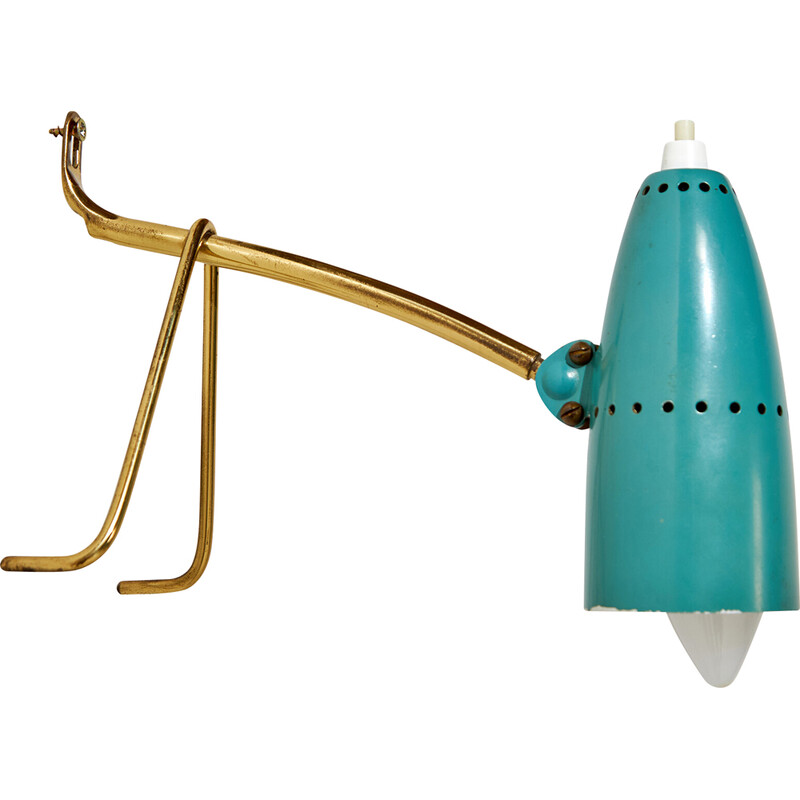 Vintage brass and metal lamp by Rupert Nikoll, Austria 1950