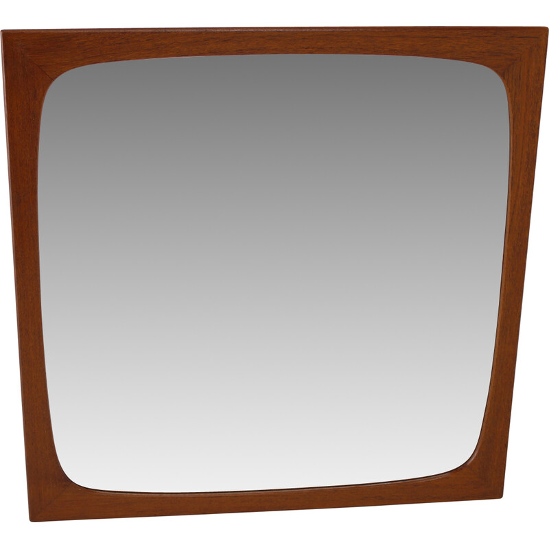 Vintage teak frame mirror, Denmark 1960