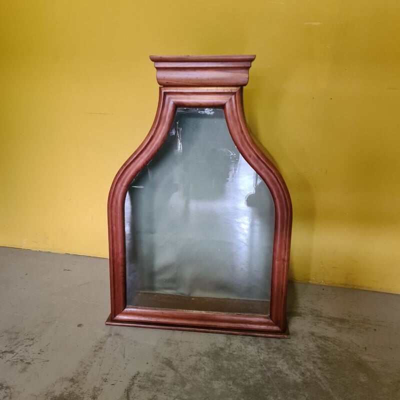 Vintage mahogany table display case, France