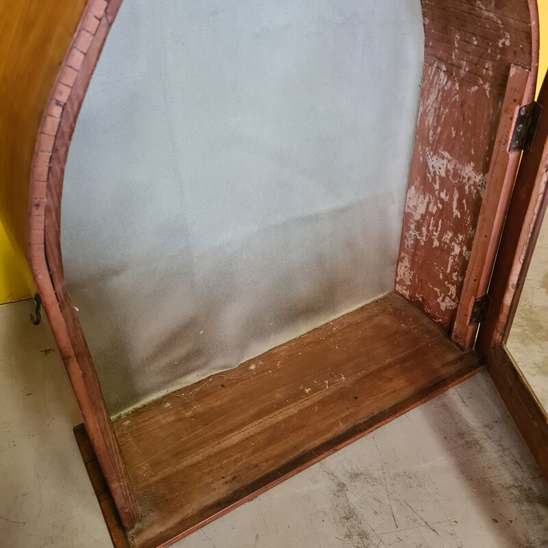 Vintage mahogany table display case, France