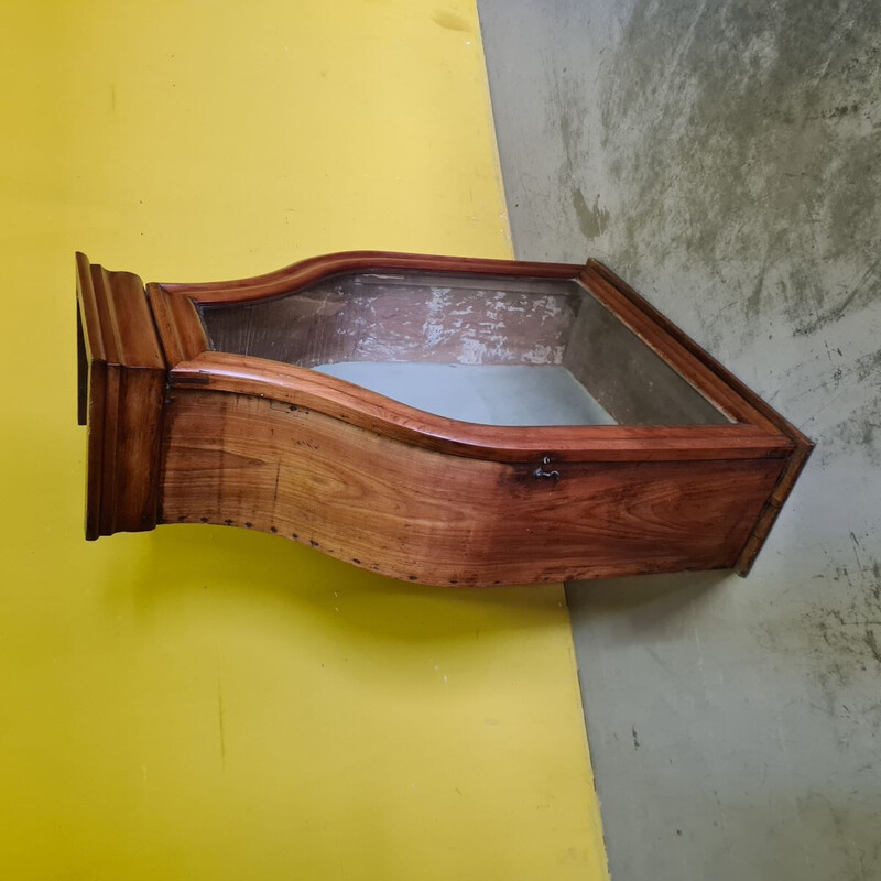 Vintage mahogany table display case, France