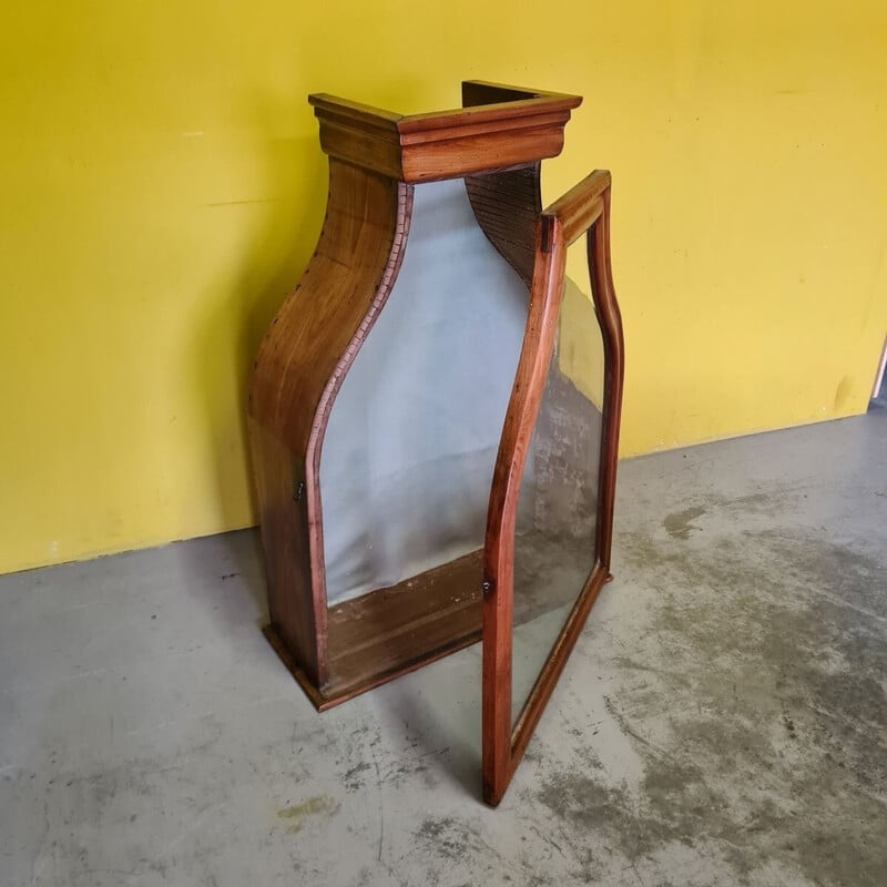 Vintage mahogany table display case, France