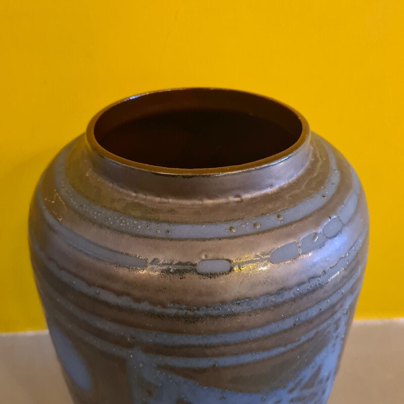 Vintage Fat Lava Ankara vase in earthenware ceramic for Carstens Tönnieshof, Germany 1960