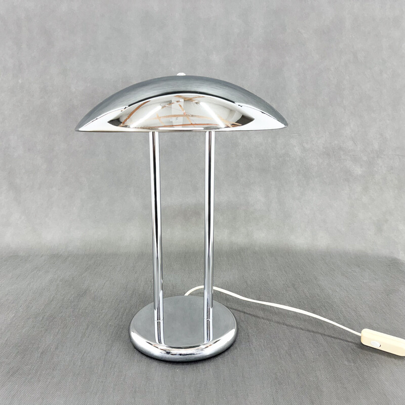 Lampada vintage a fungo in acciaio cromato di Robert Sonneman per Ikea, 1980