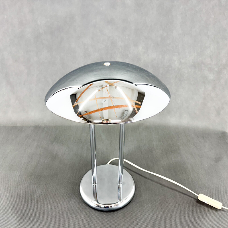 Lampada vintage a fungo in acciaio cromato di Robert Sonneman per Ikea, 1980