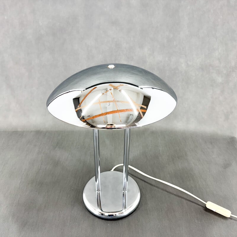 Lampe vintage champignon en acier chromé de Robert Sonneman pour Ikea, 1980