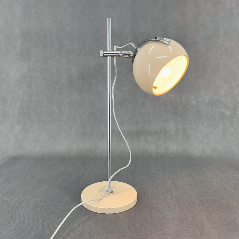 Vintage Space Age Eyeball verstelbare tafellamp, Italië 1960