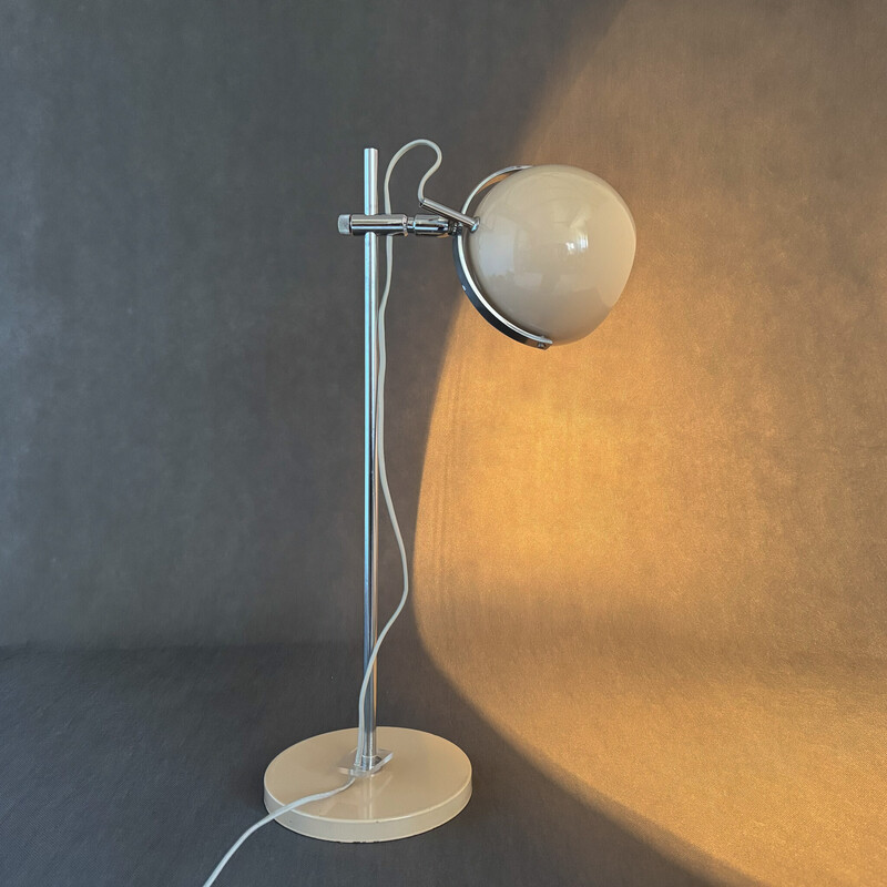 Vintage Space Age Eyeball verstelbare tafellamp, Italië 1960