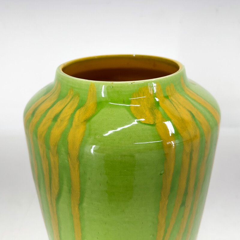 Vase de sol vintage en poterie par Scheurich Keramik, Allemagne 1970