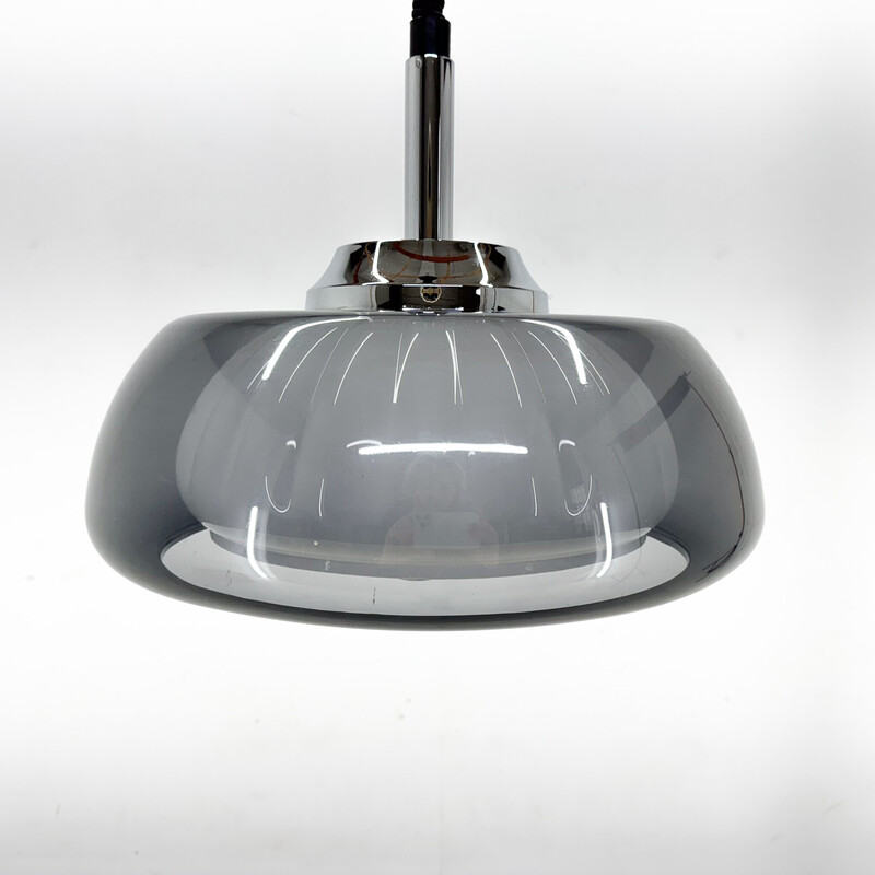 Vintage adjustable Space Age pendant lamp, Italy