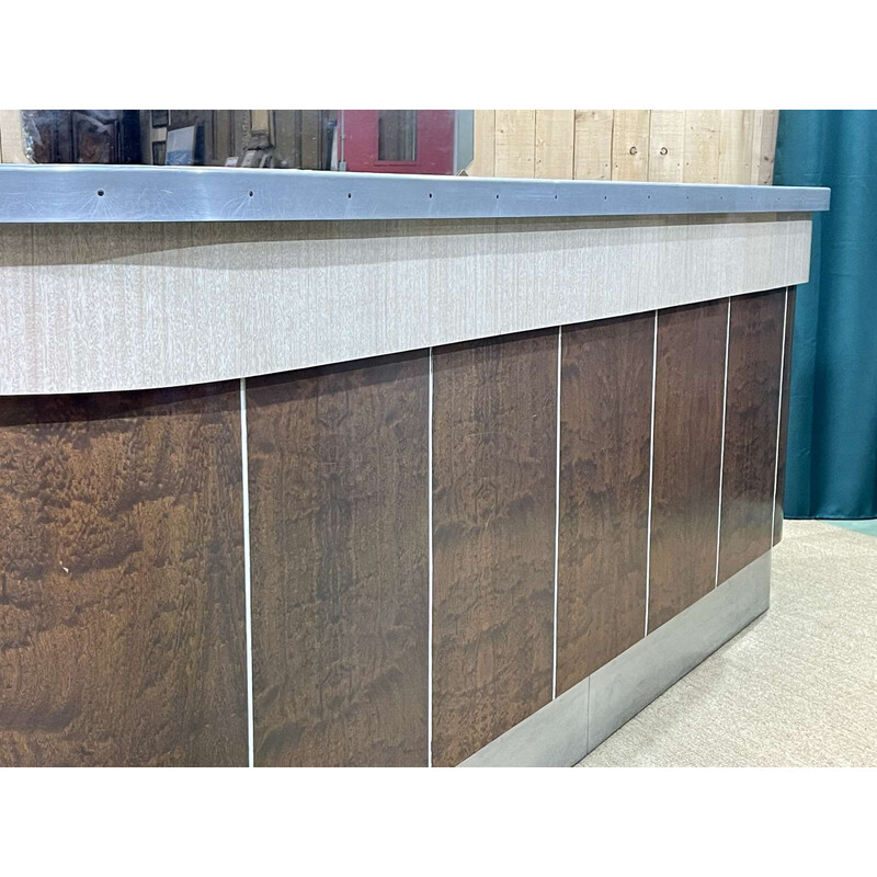 Vintage bistro counter in fir covered with formica, 1940