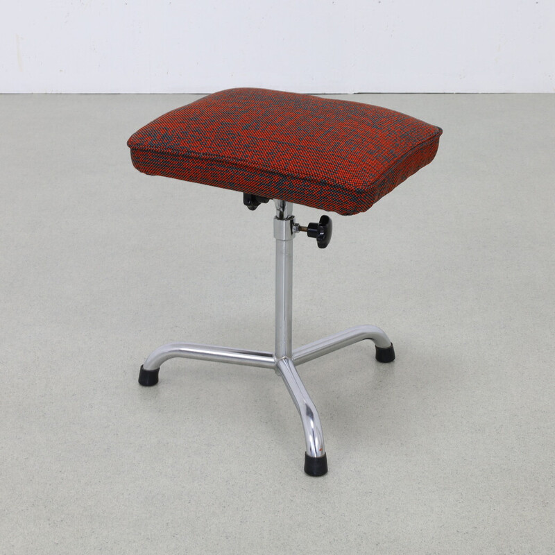 Cadeira de escritório vintage com pufe de metal de Paul Schuitema para Fana, 1960