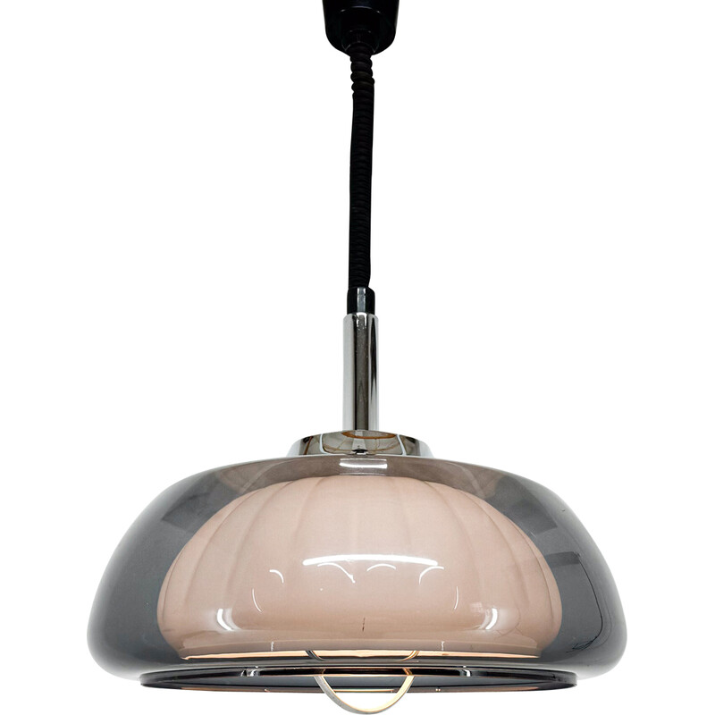 Vintage adjustable Space Age pendant lamp, Italy