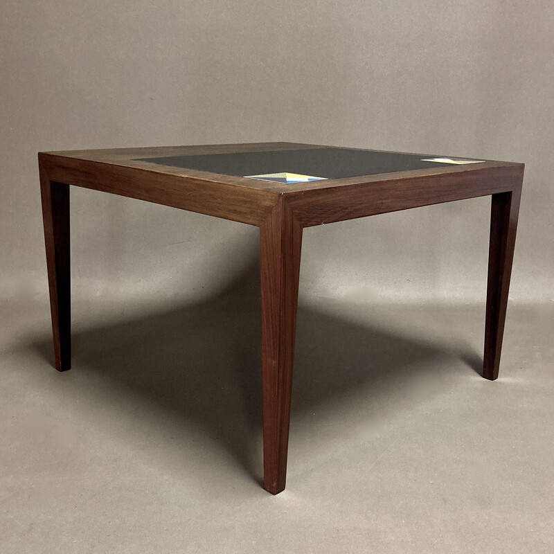 Vintage rosewood coffee table by Severin Hansen, 1950