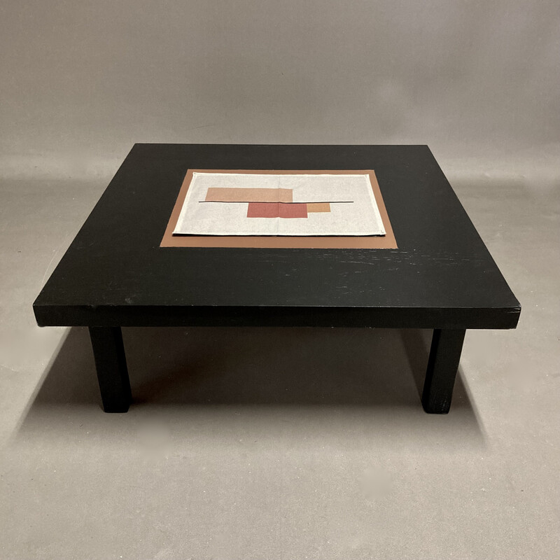 Vintage stained teak coffee table, 1960