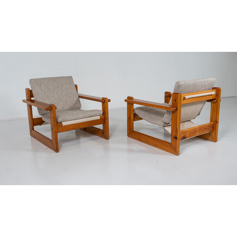 Paar moderne vintage fauteuils