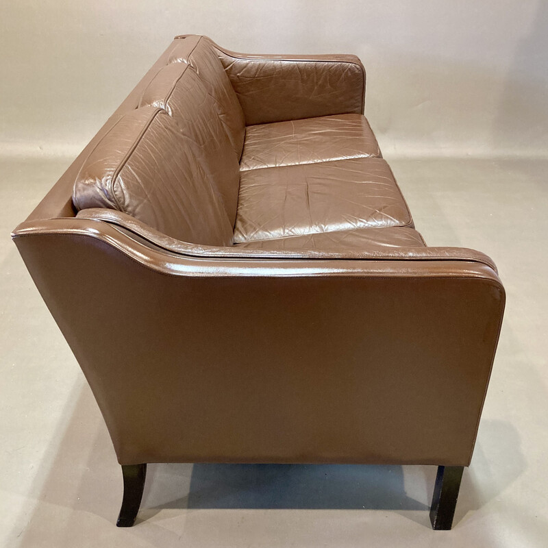 Vintage 3-seater leather sofa, 1960